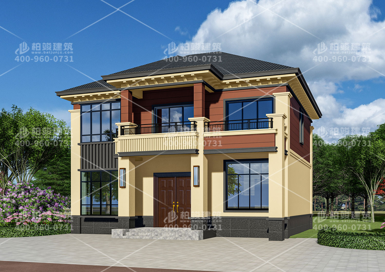 河南趙總中式二層建築設計