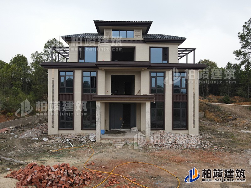 湖南寧鄉客戶三層中式別墅案例