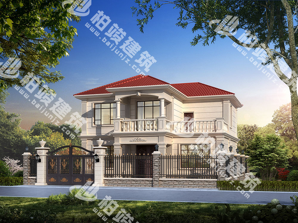 二層農村自建房設計圖，帶私家庭院，童話般的鄉村墅居