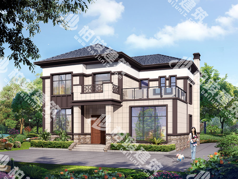農村二層自建房設計圖，新中式風格，清雅美觀