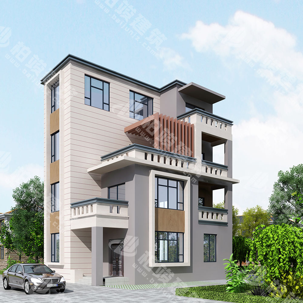 農村四層新中式別墅設計圖，中式極簡，別具一格，布局多功能，居住舒適