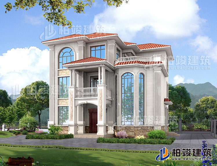 農村住宅設計圖，長沙楊老板建大別墅，周圍的房子一對比都要羨慕。