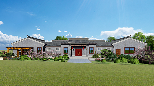 中式風格四合院，定製別墅最適合你的別墅。