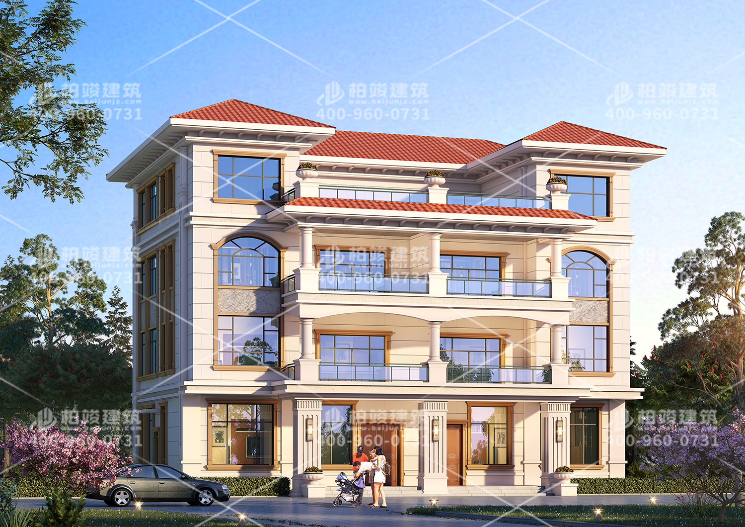 農村自建房設計圖，貴州張總定製四層大別墅。
