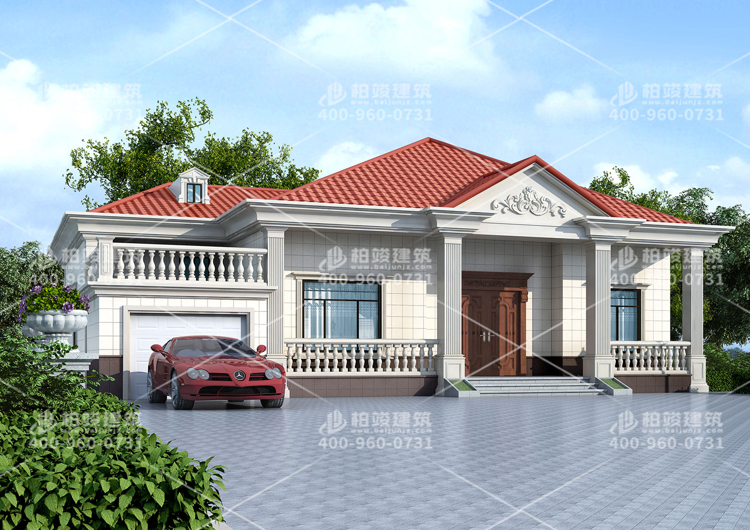衡陽王總定製歐式一層自建房，小小房子，大設計。