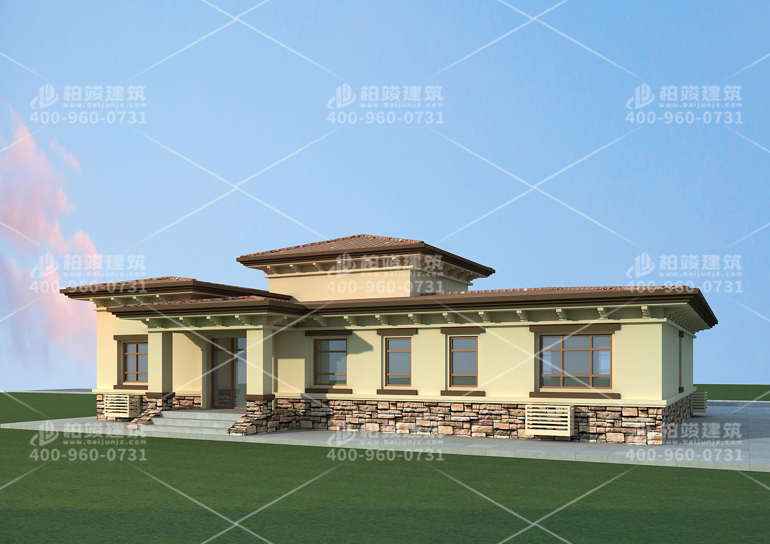 農村三層自建別墅設計圖紙，小康的生活水平。