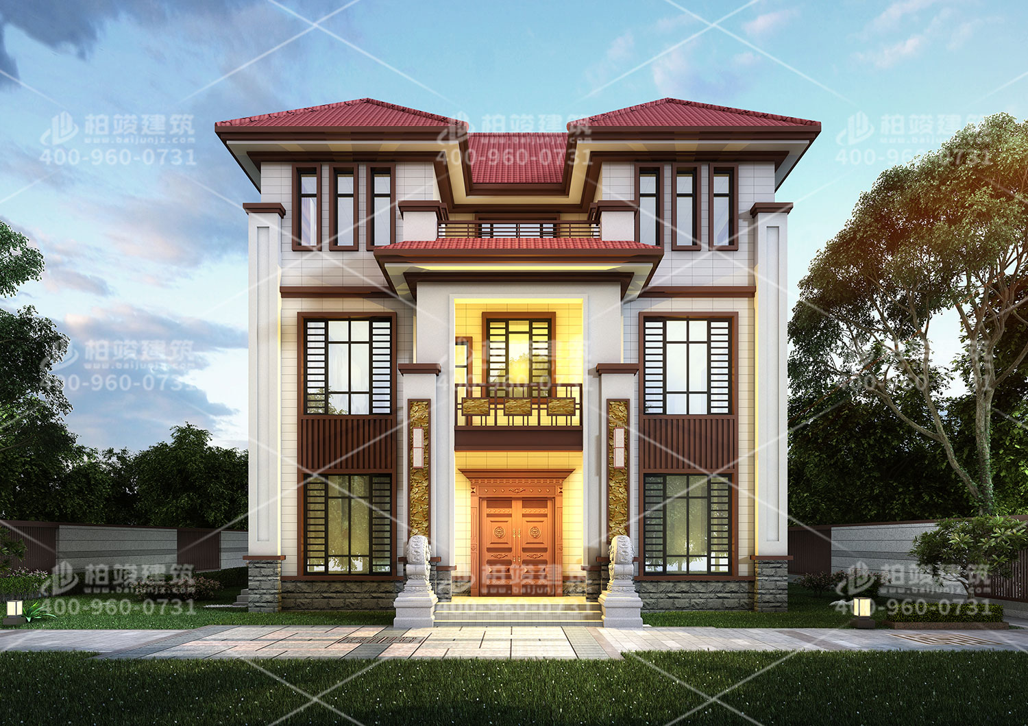 農村房屋設計效果圖大全，樸實自建房。
