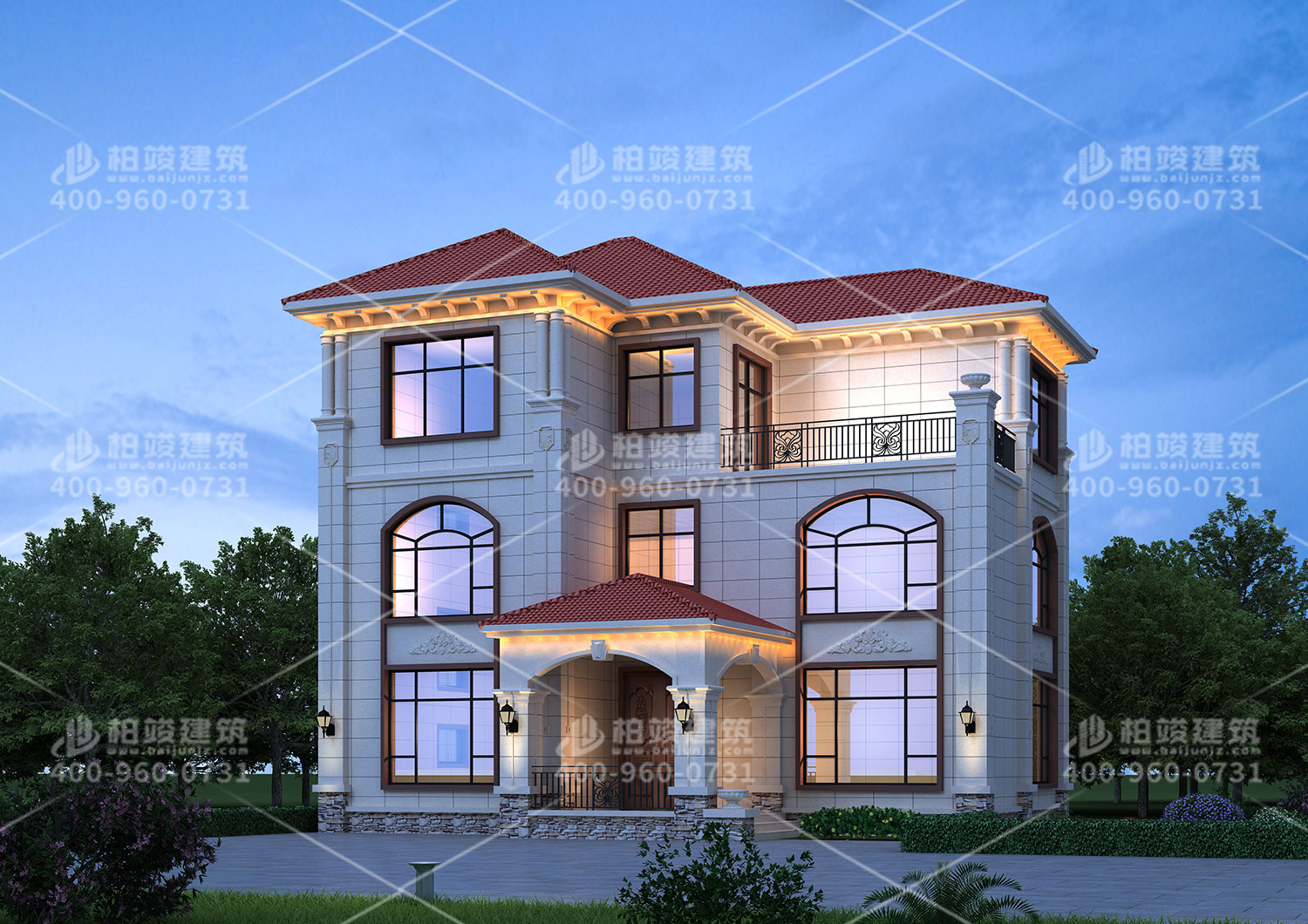 雙拚別墅設計圖，兩兄弟住的近感情更好。