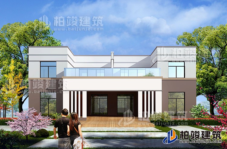 二層簡潔現代雙拚農村自建別墅設計圖 施工圖紙全套BZ249-現代風格