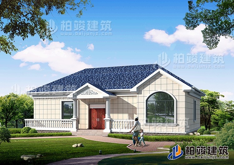 非常熱賣的農村一層歐式別墅設計圖紙BZ103-簡歐風格