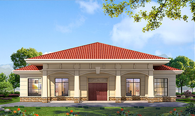 農村20萬自建一層平房設計圖，占地麵積280平米