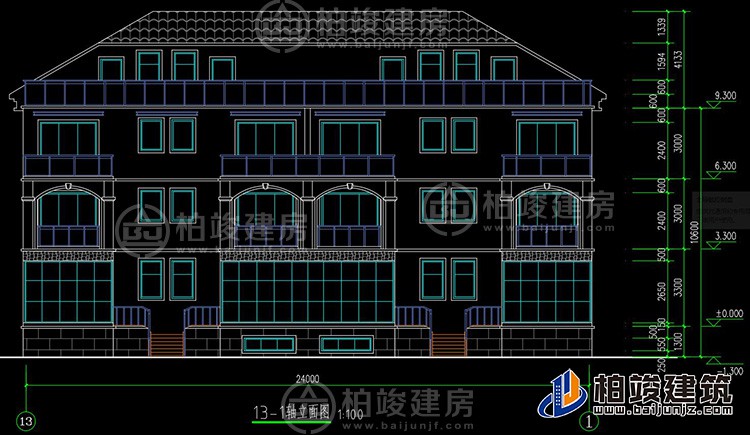 背立麵圖