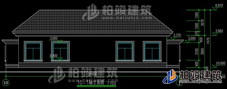 農村蓋房設計大全一層房子的設計圖紙，帶漂亮的小院子BZ116-簡歐風格