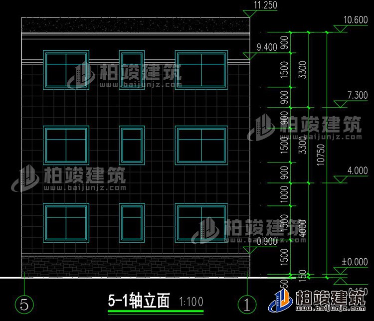 背立麵圖