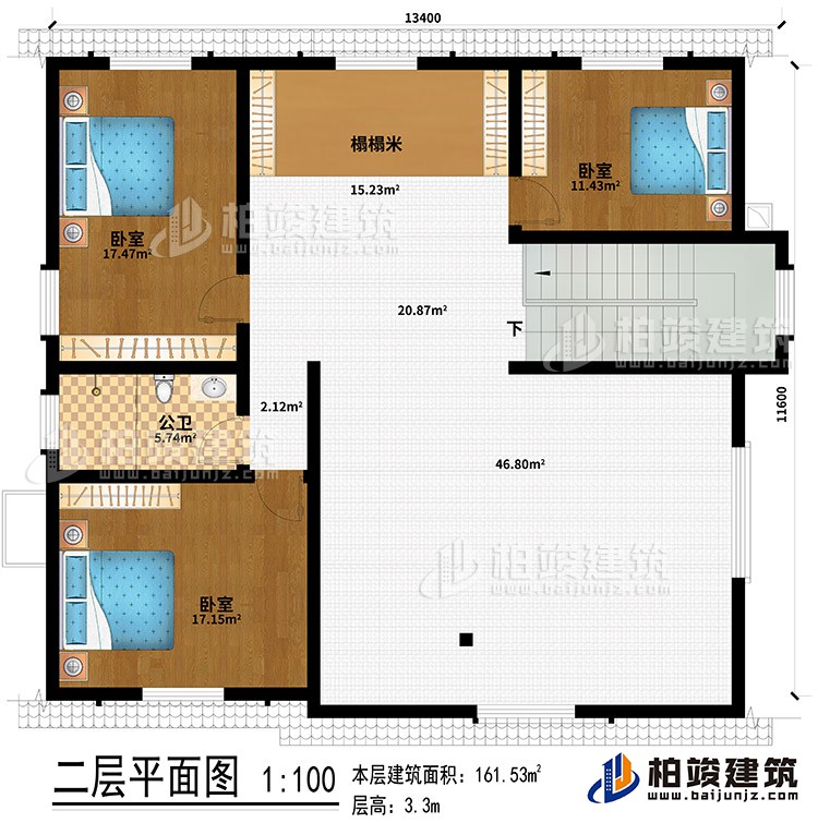 閣樓：榻榻米、3臥室、公衛