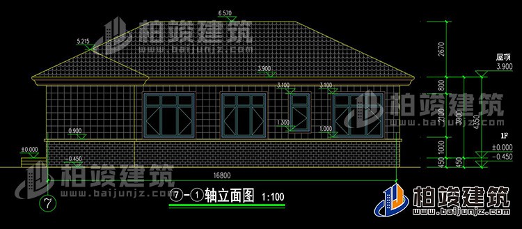 背立麵圖