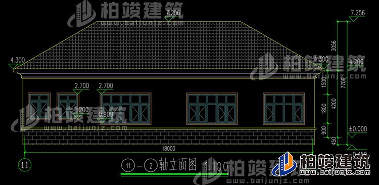 背立麵圖