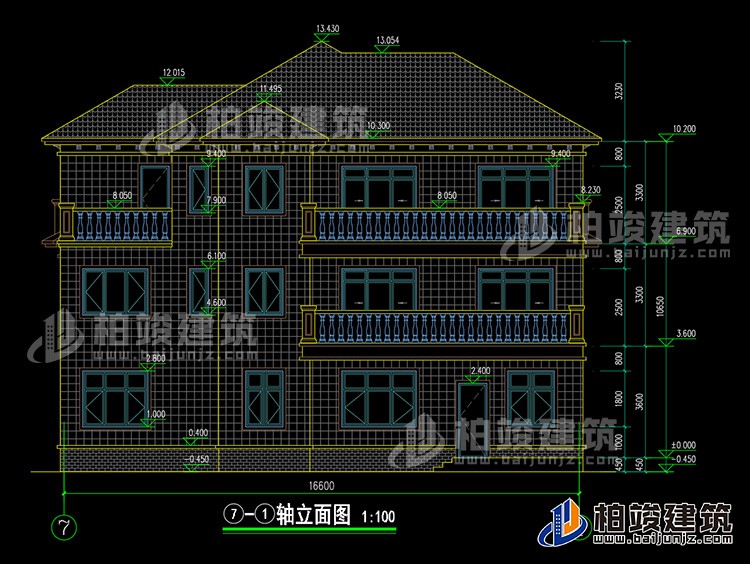 背立麵圖