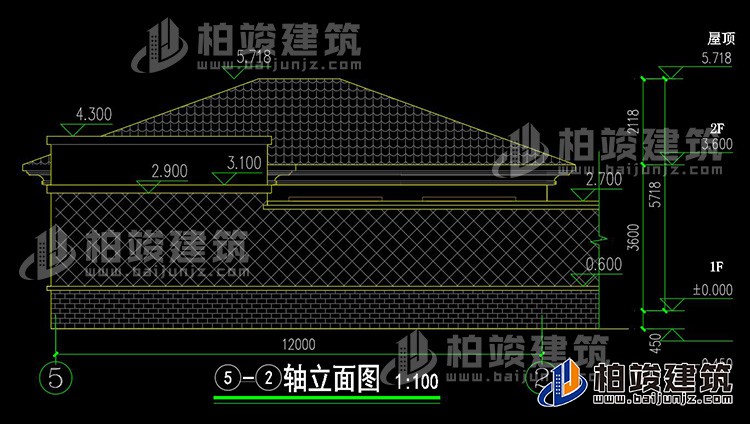 背立麵圖