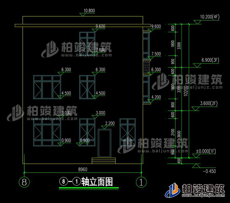 背立麵圖