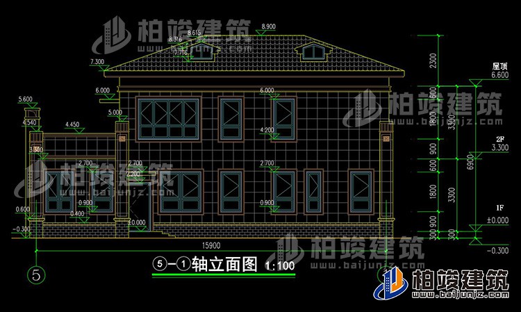 背立麵圖