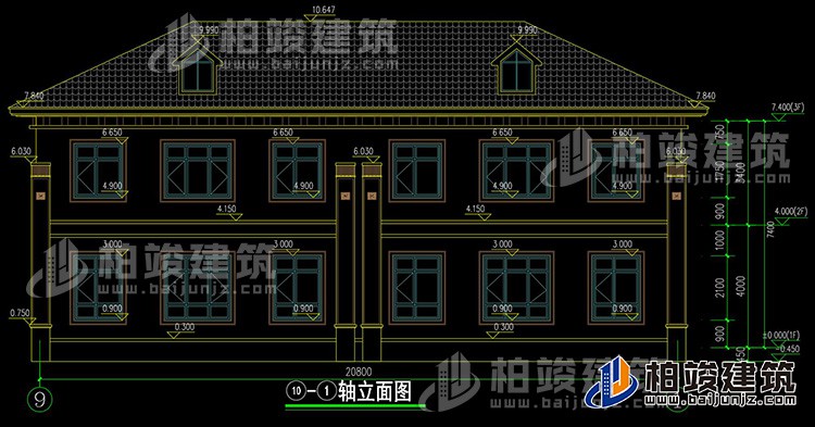 背立麵圖