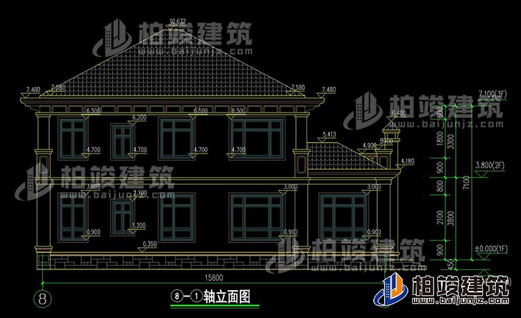 背立麵圖