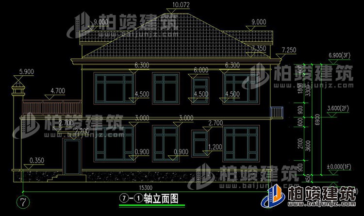背立麵圖